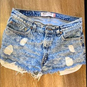 Levi’s distressed cutoff shorts